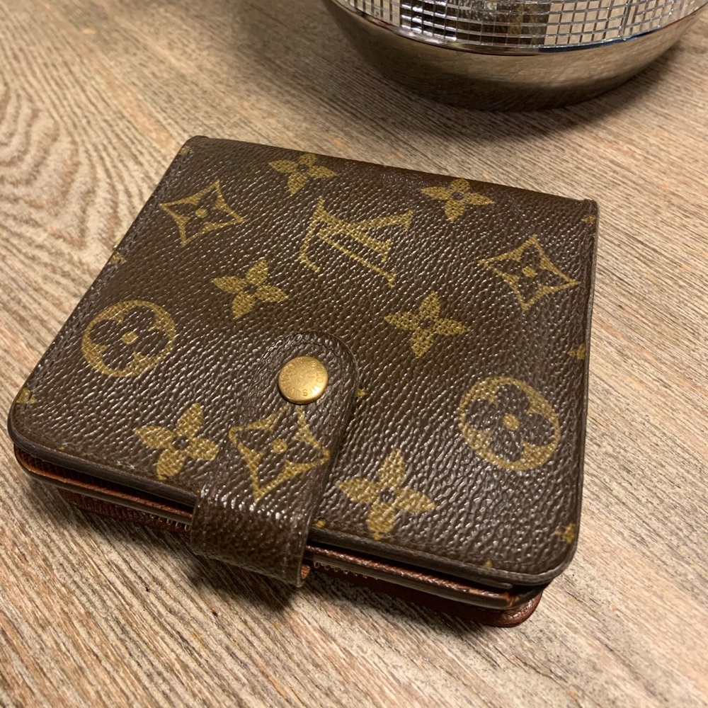 Louis Vuitton Brown Monogram Zip Compact wallet